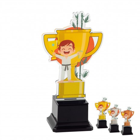 Bojový umelec kids akrylová trofej