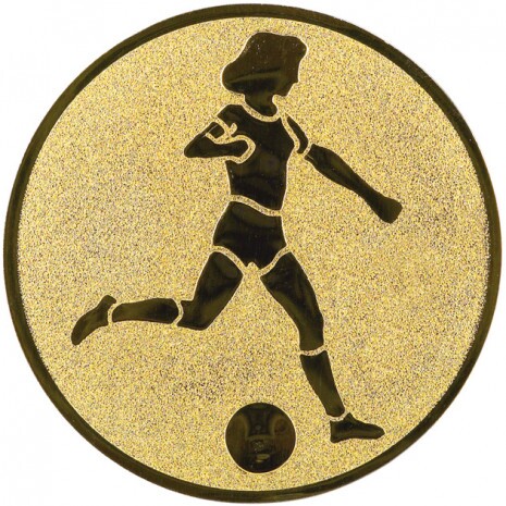 Futbal (ženy) emblém zlatá 25 mm