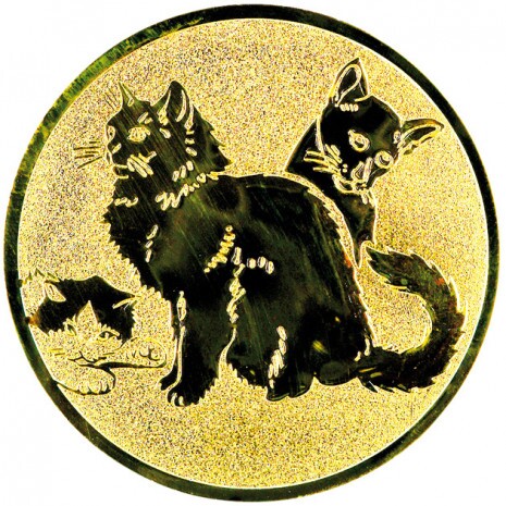 Cat emblém zlatá 25 mm