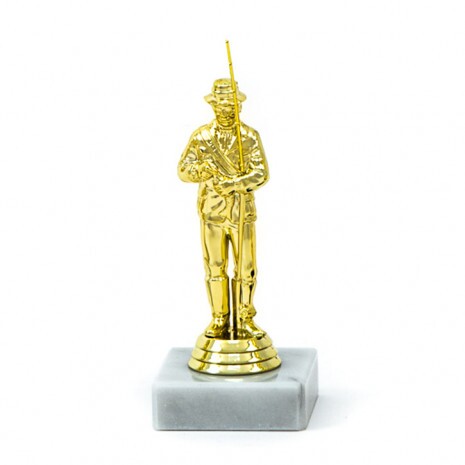 Rybár (v stoji) zlatá figúrka