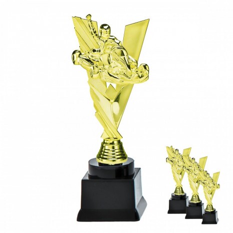 Motokára na čiernom blokovom podstavci