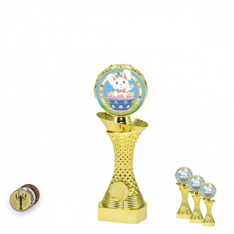 Veľkonočný zajačik na zlatom stĺpovom stojane