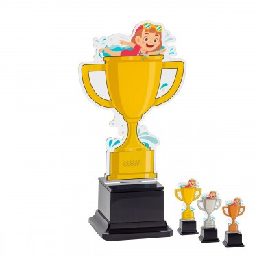 Plavkyňa dievča kids akrylová trofej