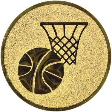 Basketbal emblém zlatá 25 mm