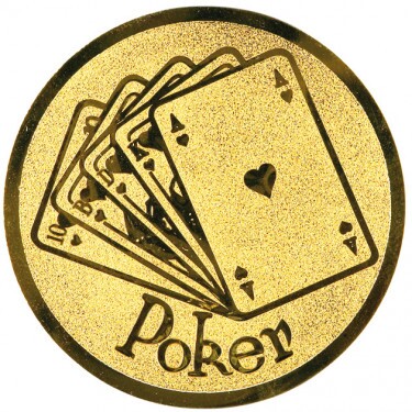 Poker emblém zlatá 25 mm