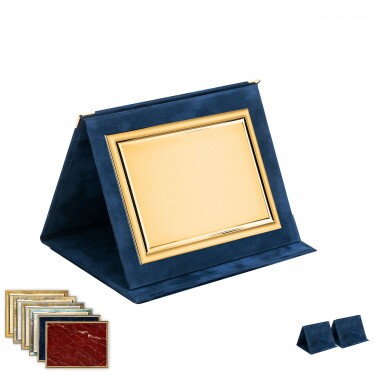 Plyšová mapa na plakety v modrej farbe