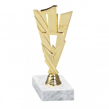 miesto zlatá figúrka so základňou