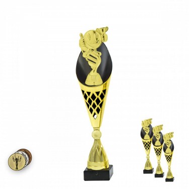 Vtipný všeobecný na čierno-zlatej trofeji