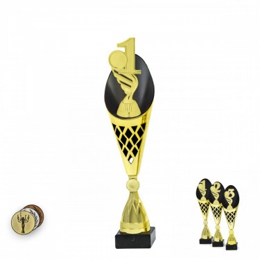 miesto na čierno-zlatej trofeji