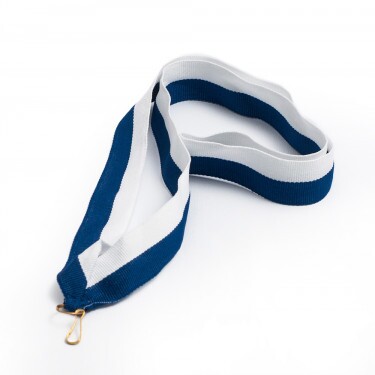 Modro-biela medailová stuha šírky 22 mm