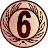 6. miesto emblém bronzová 25 mm