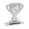 Prémiová akrylová trofej s akrylovým podstavcom vertikálna (max. rozmer 10x25 cm)
