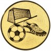 Futbal (topánky, lopta) emblém zlatá 25 mm