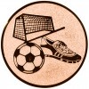Futbal (topánky, lopta) emblém zlatá 25 mm