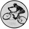 Cyklistika (horský bicykel) emblém zlatá 50 mm
