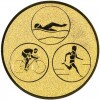 Triatlon emblém zlatá 50 mm
