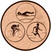 Triatlon emblém zlatá 50 mm