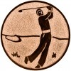 Golf emblém bronzová 25 mm