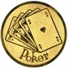 Poker emblém zlatá 25 mm