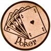 Poker emblém zlatá 25 mm